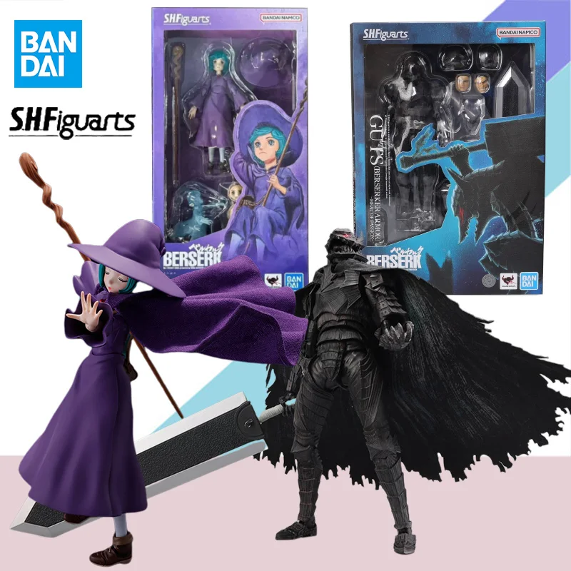 Bandai Original Shfiguarts Shf Berserk Schierke Little Magician Witch Action Action Anime Model Toy Hobby Collection Doll Gift