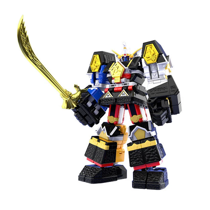 Bandai Original Shodo Super Minipla SMP Mighty Power Rangers Megazord Ninja Anime Model Action Action Action Zhromaždenie