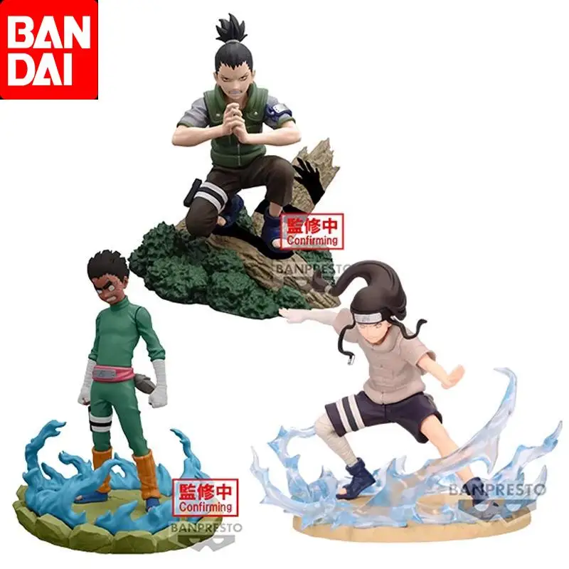 Bandai originálna nezabudnuteľná sága Naruto Rock Lee Hyuuga Neji Anime akčná figúrka hračky pre chlapcov dievčatá deti deti narodeniny darčeky