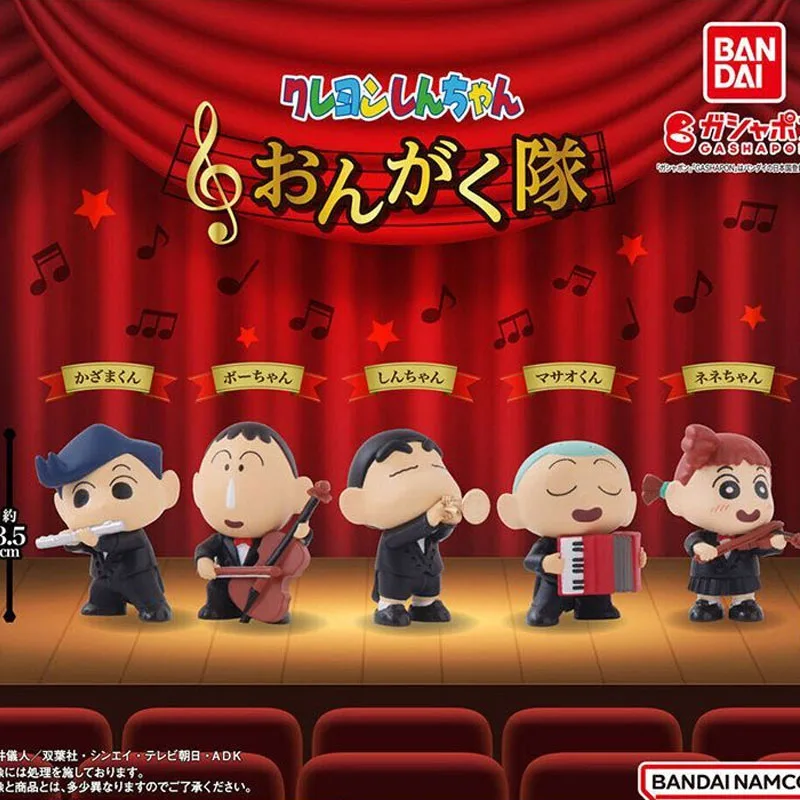 Bandai originálne pastelky Shin-chan Gashapon Toys Anime Figures Sakurada Nene Boochan Sato Masao Model dekorácie Darčeky pre deti