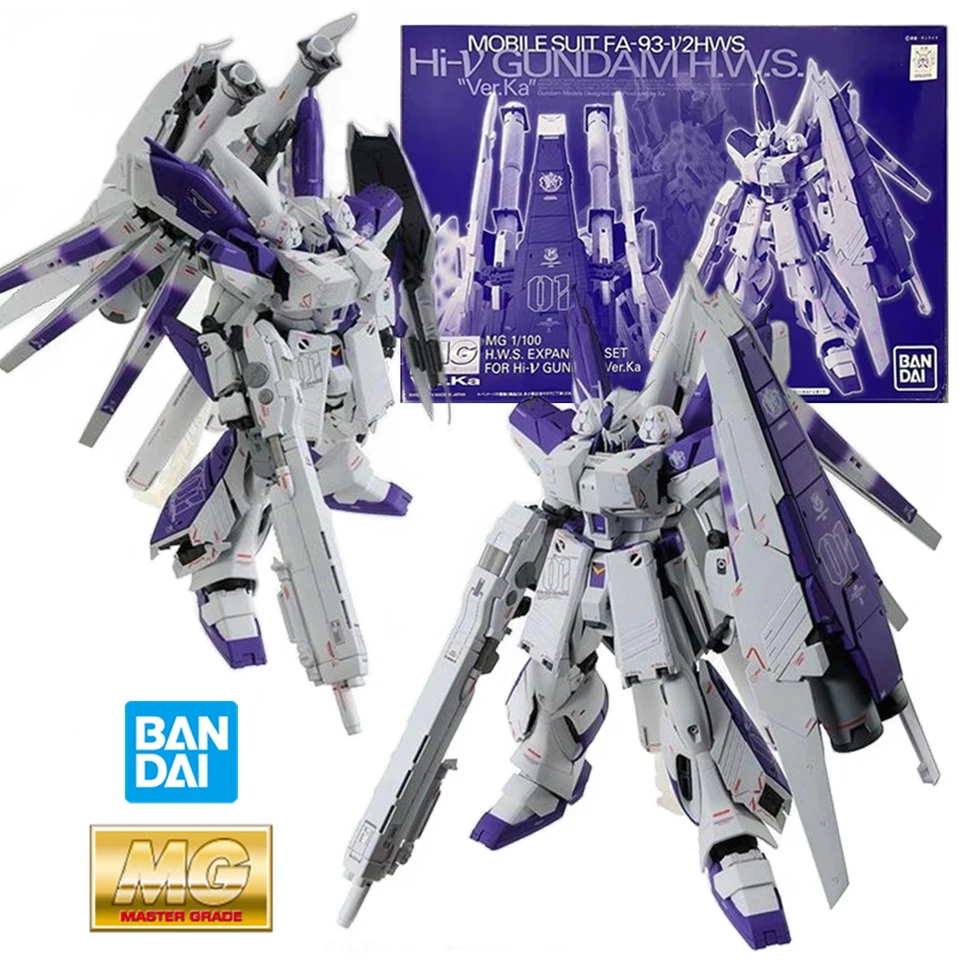 Bandai Pb Mg 1/100 HWS Expansion Set Set pre Hi-V Gundam ver.ka Anime Original Action Figure Model Zhromaždenie hračiek Gift Collection