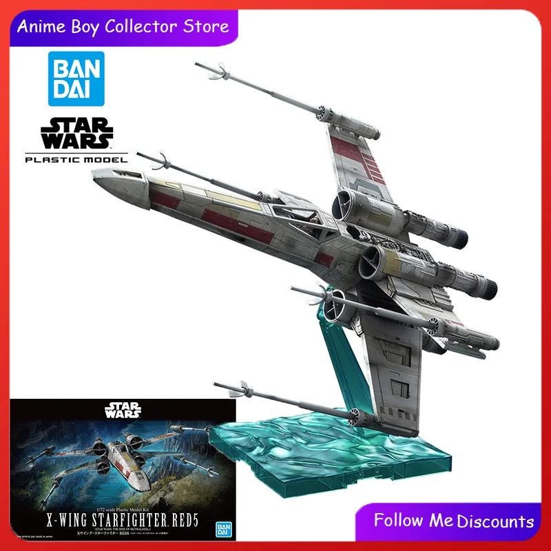 Bandai Star Wars Anime Model X-Wing Starfighter Red5 Akčná postava Vzostup Skywalker 1/72 Scale Model Model Darčeka pre deti