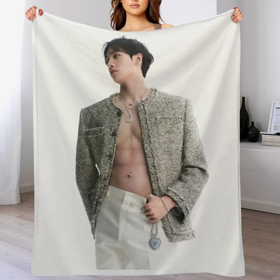 Bang Chan Abs Stray Kids (??????) Obrázok skz kpop ot8 hádzanie prikrývky polárne polárne pohovky hodí prikrývky