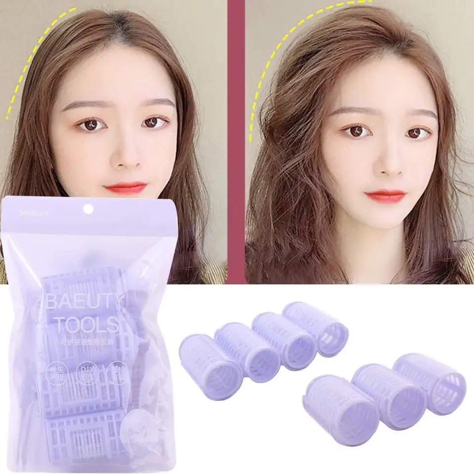 Bangs curling tyč bezhriedka bezhriedky Vlasy prírodné rany klip Dámsky koreň Perm prúty vlasové curling curling curling valčeky natáčky na vlasy