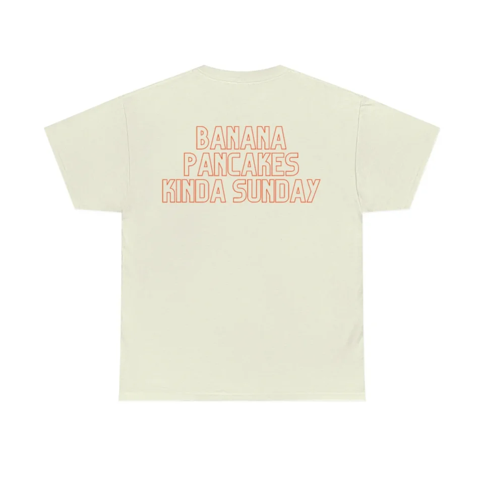 Banánová palacinka Kinda Sunday Heavy Cotton Nadmernised T tričko estetické oblečenie Trendy vsco tlač