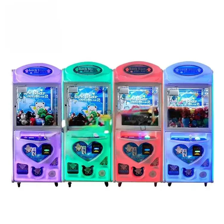 Banánske pozemné plyšové medvede Vending Arcade Coin Prevádzkované pazúry Claw Crane Stroj Lucky Star Claw stroj pre dieťa