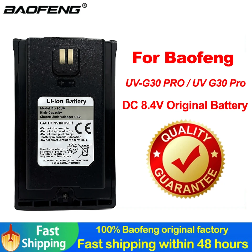 Baofeng 10W Walkie Talkie UV-G30 Pro Originálny batériový podpora nabíjania automobilu USB C-Type Kábel pre sériu Boafeng UV G30 Pro/UV-20