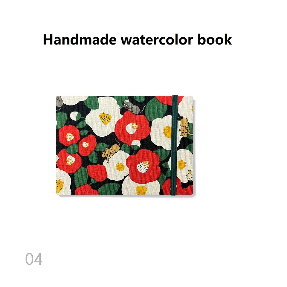 Baohong Ručne vyrábaná akvarelová kniha 100% bavlna 300g cestovný zápisník 32k 16k 20 strán Stredný prenosný začiatočník kresba kresby