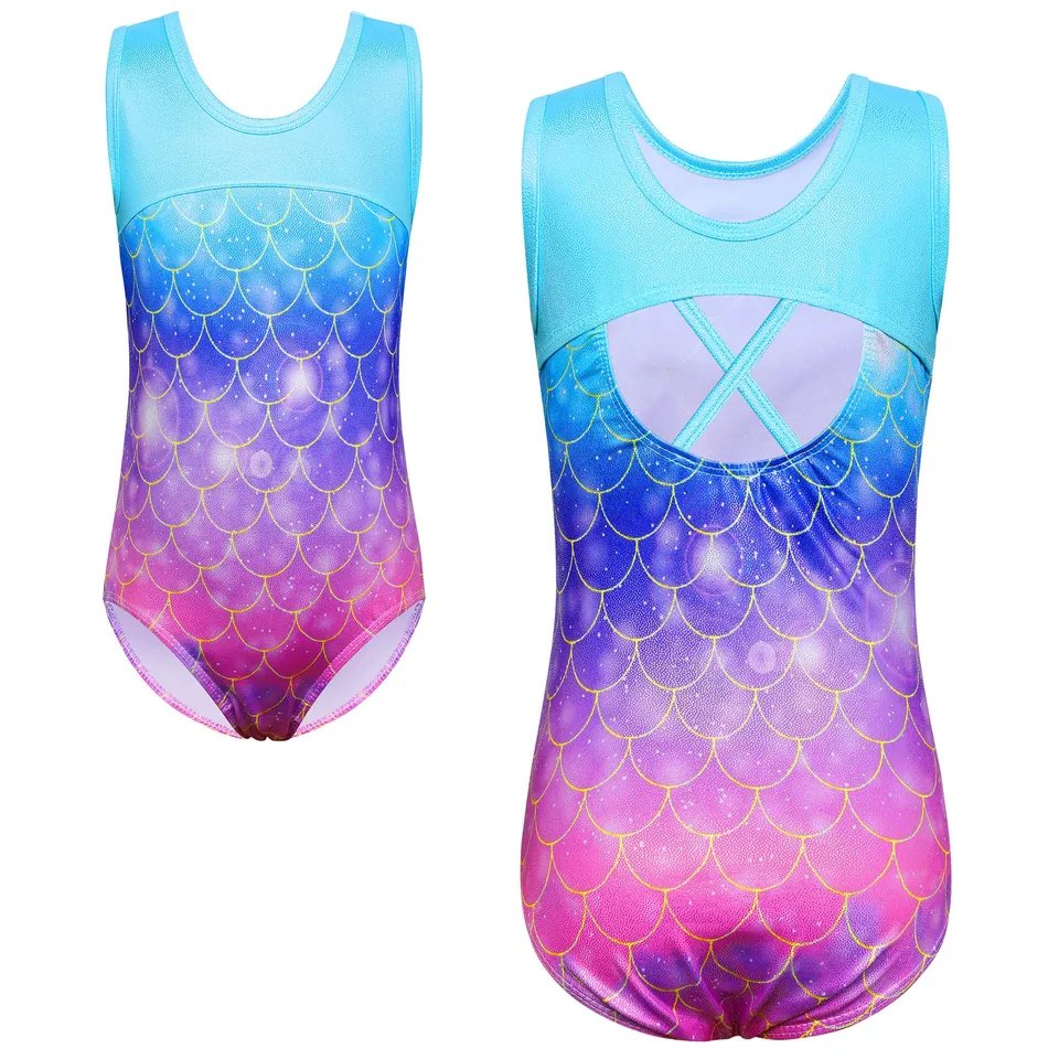 Baohulu Gradient Balet Balet pre dievčatá škála gymnastika Gymnastika bez rukávov Performance Dancewear balerína prasitice Wear