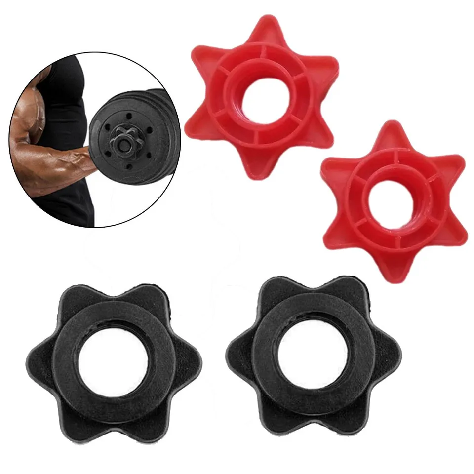 Barbell Bar Clips Jacbell Spinlock Collar Hmotnostná kontrola matica matica matica plastová spinová skrutka 25,4 mm