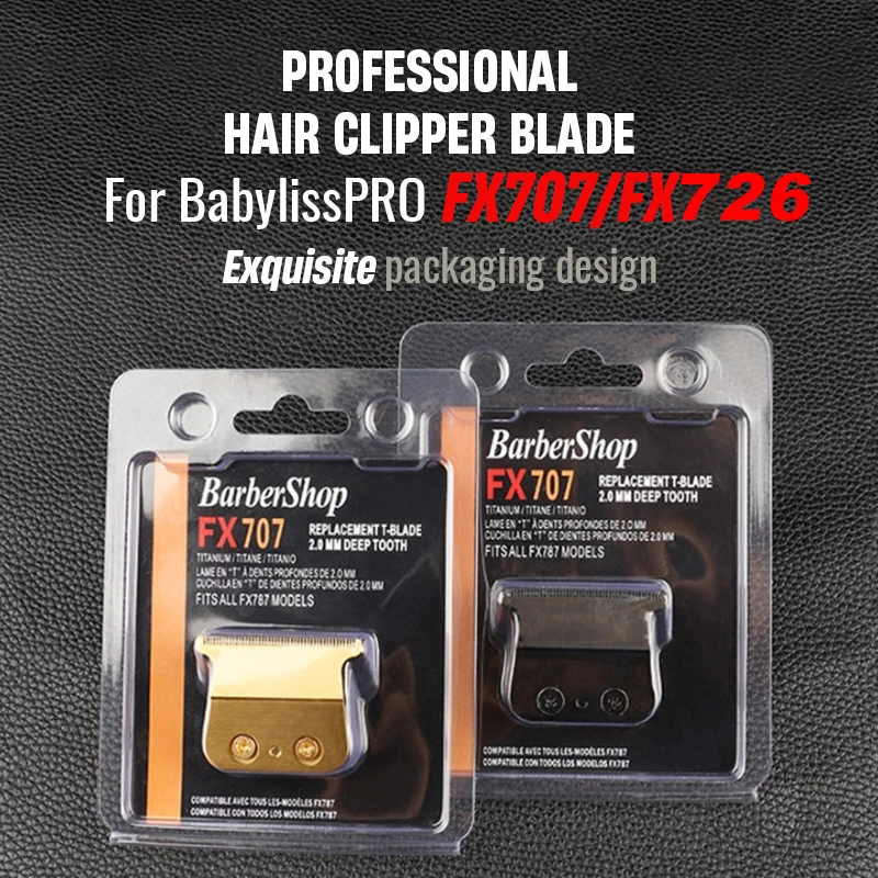 Barbershop FX707 GOLD Metel T-Blade Professional Barberlogy náhradná čepeľ pre ostrihanie vlasov Babyliss FX787 FX726