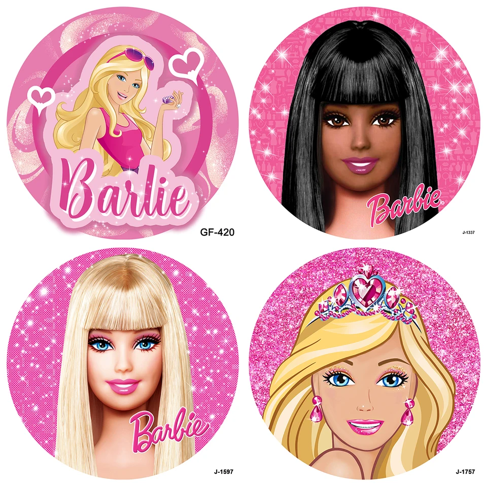 Barbie Pink Round Cover Detské narodeniny Kardita pre bábätká Kruh obalov na párty dekorácie Photo Pozadie