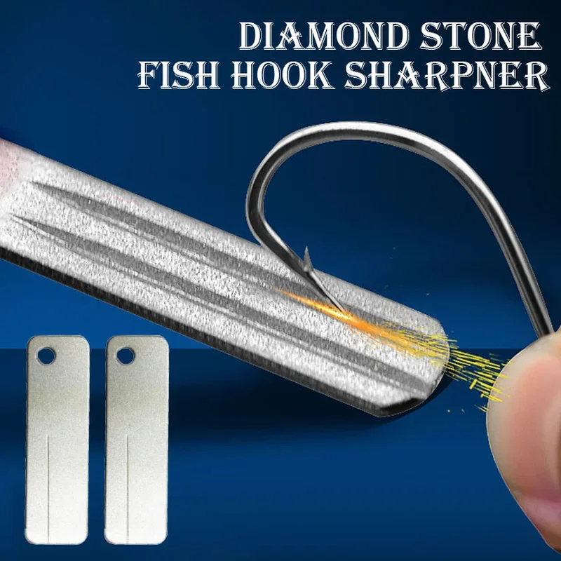Barbier rybárske háčik prenosný diamantový kameň rýb Háčik zaostrenie Nástroje Nôž Whetstone Keychain pre vonkajšie rybárske doplnky