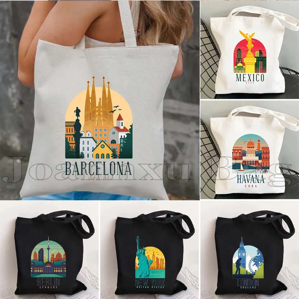 Barcelona Berlín Brasilia Hamburg Havana Istanbul London Tote Bag Mexico Mníchov New York Paríž Rím Split Tokio Benátska kabelka