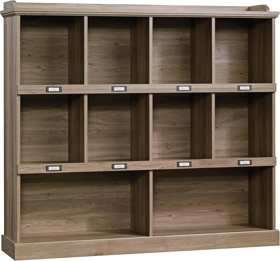 Barrister Lane Cubby Bookcase/ Book Poličky na ukladanie a zobrazenie, Salt Oak Finish