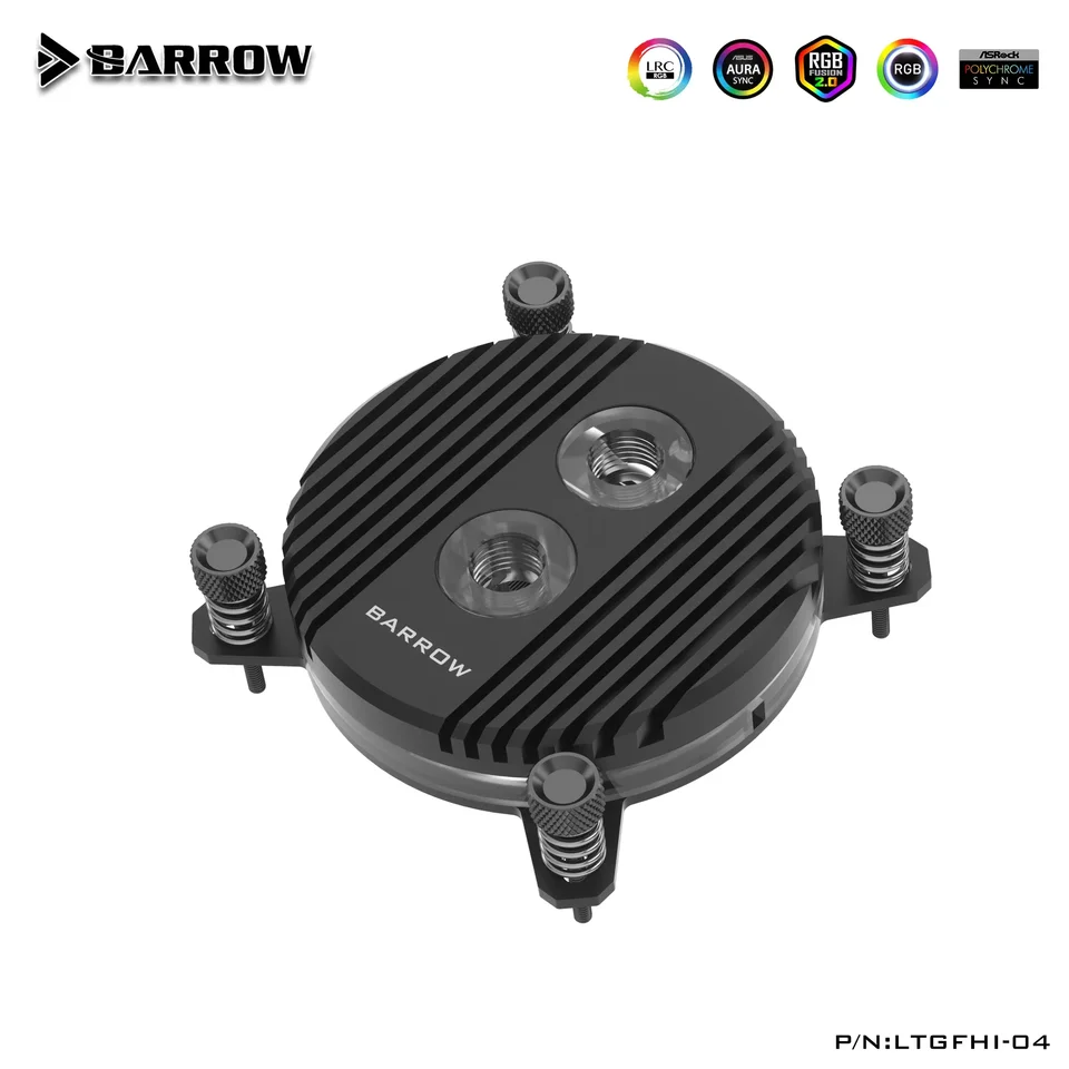 Barrow CPU Block, pre Intel LGA1700/115X/AM5/AM4, akrylové mikrokrattingové mikrowaterway chladiace bloky, LTGFHI-04/LTGFHA-04