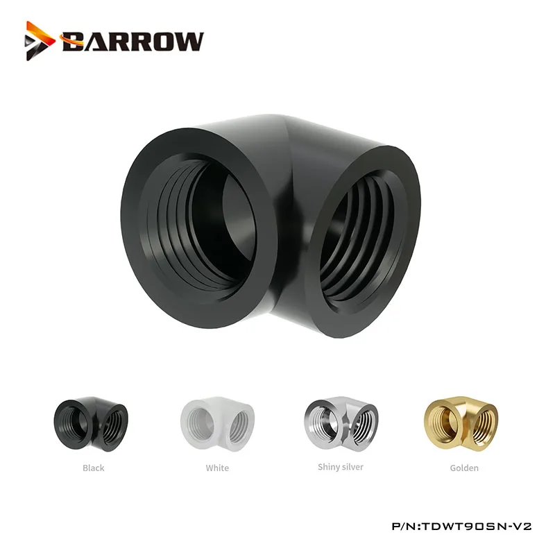 Barrow Dvojitá samica G1/4 vlákno 90 stupňov adaptéra Vlastný počítač Split Water Chladenie príslušenstvo, TDWT90SN-V2