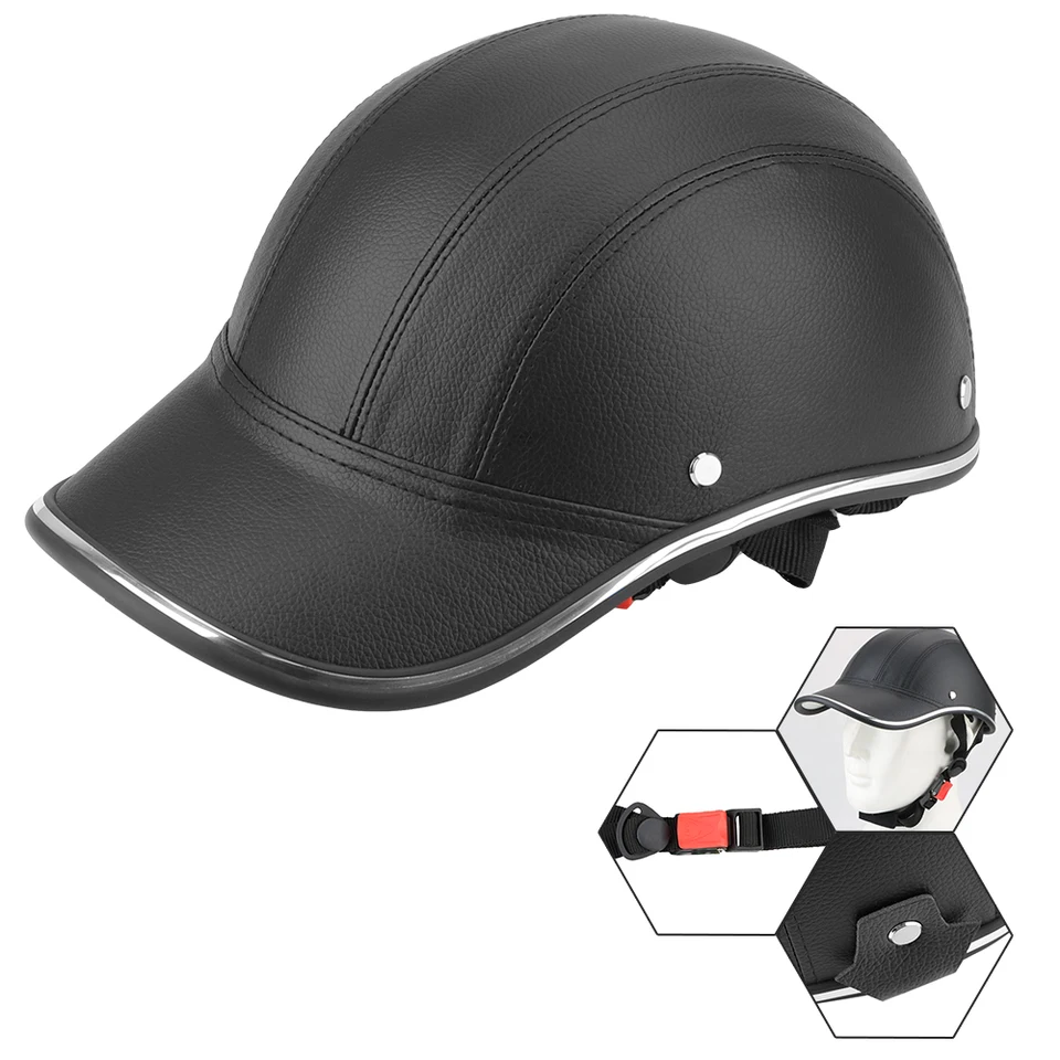 Baseball Cap Style Bezpečnosť HAP pre kaviareň Racer Chopper Scooter Motorcycle Half Helma