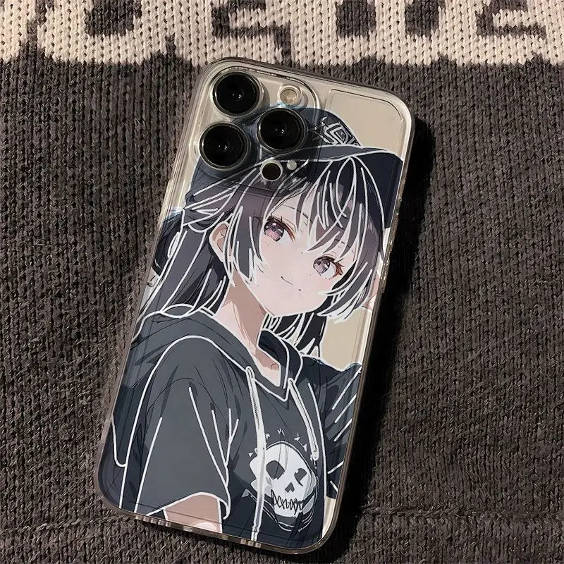 Baseball Hat Girl Clear Telefón pre iPhone 16 15 14 13 12 11 Pro Max xr x xs 14 15 7 8 plus y2k roztomilý Transparen Cover