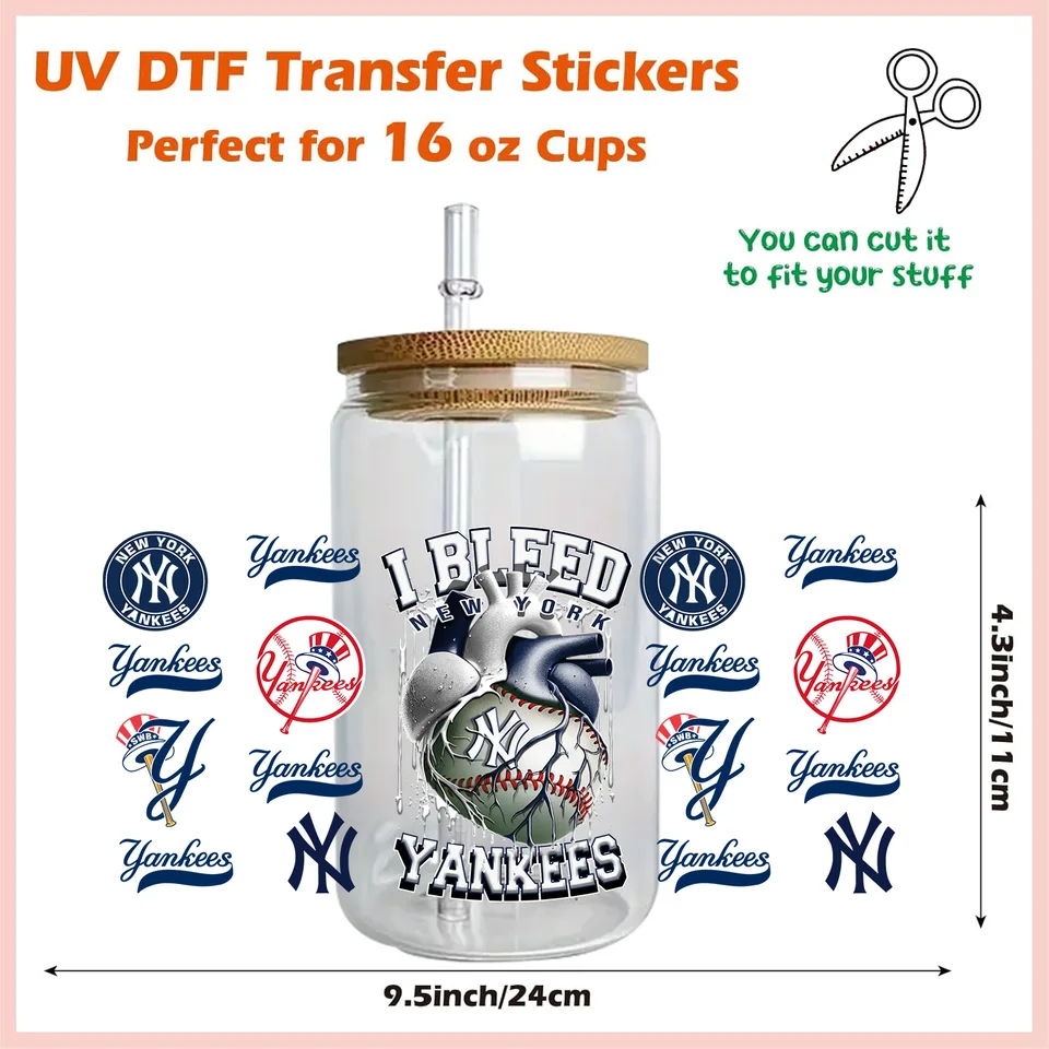 Baseball Series Easy Peel Waterproof DIY nálepky