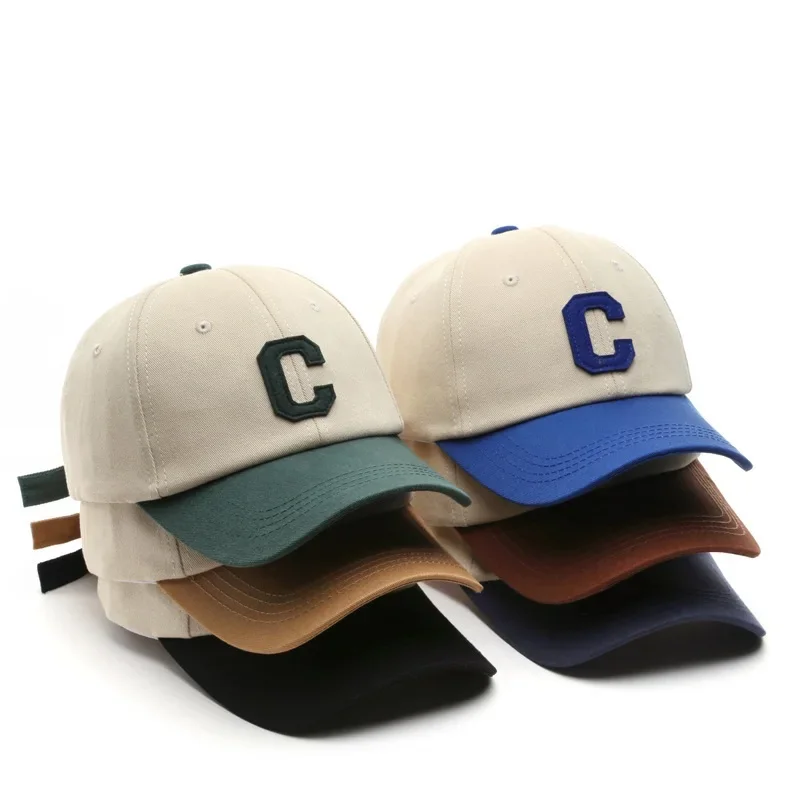 Baseballová čiapka pre ženy a mužov Príležitostné snapback klobúk módny list C Patch Hat Summer Sun Visors Caps Unisex