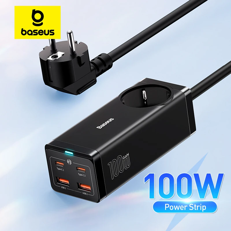 Baseus 100W Gan3 Pro Desktop nabíjačka nabíjacej stanice na nabíjaciu stanicu Rýchla nabíjačka pre iPhone 15 14 13 Pro Max Xiaomi Samsung Laptop
