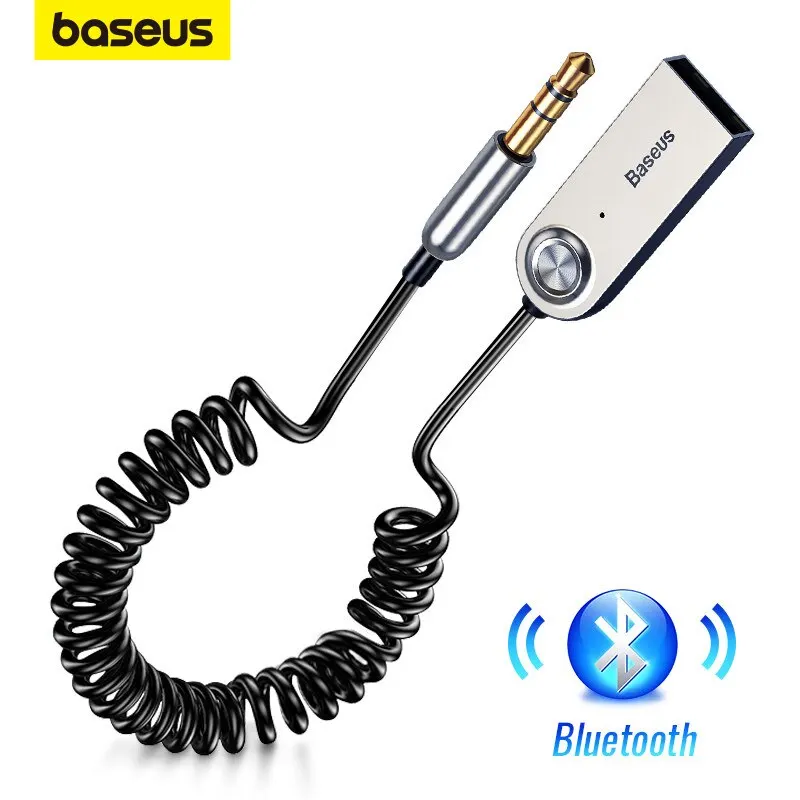 BASEUS BA01 AUX USB Bluetooth Adapter Dongle Cable pre auto 3,5 mm Jack aux Bluetooth 5.0 Reproduktor Audio hudobný prijímač audio hudobný prijímač