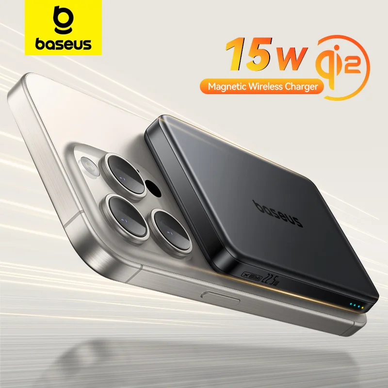 Baseus Magnetic Power Bank 10000 mAh rýchle nabíjanie Powerbank Qi2 bezdrôtové nabíjanie Prenosná externá nabíjačka batérií pre iPhone 16