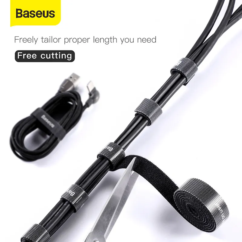 Baseus Universal Audio Video Cable Organizátor káblov pre hone Office Data Line Corn Corder Winder Winder USB nabíjačku kábla Organizátor Klip