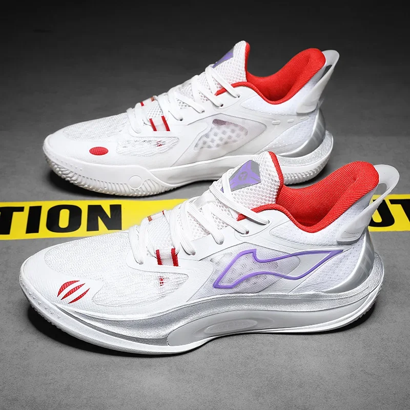 Basketbalové topánky leto Allmatch Veľkosť 36-45 High Top High-Elastic Zapatos Contras Contras Color Lace-Up Basket Sneakers Mládež študentov