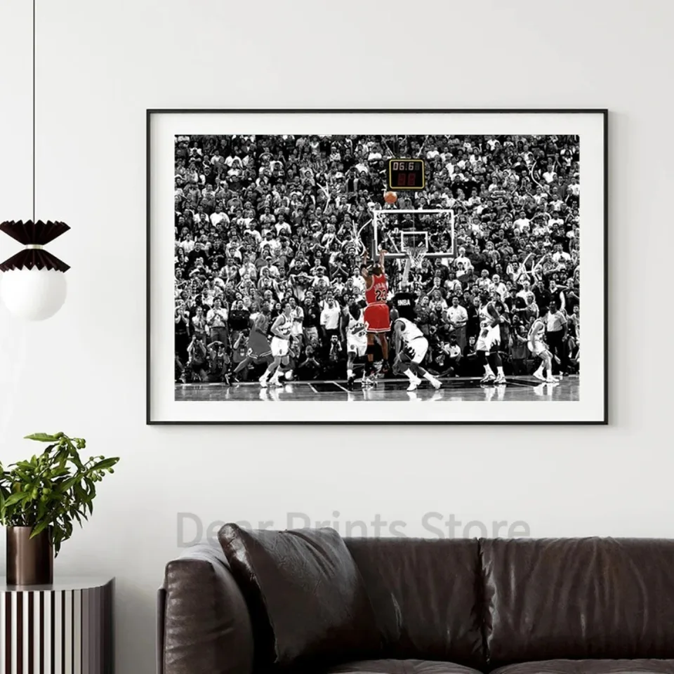 Basketbalové zápasy Photography Art Prints Vintage plagát basketbal hráč MJ Canvas maľba Men jaskyne stena obrázky dekora