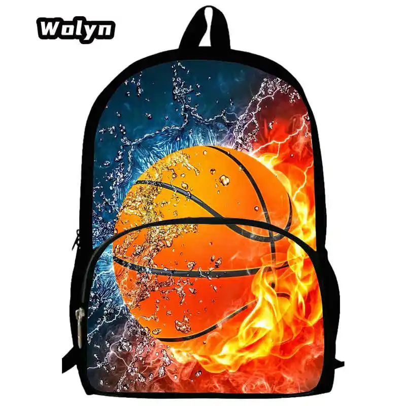 Basketbalový image Batoh pre deti pre 14. až 4, módne školské tašky pre dievčatá, veľkú kapacitu ľahký batoh pre žiakov