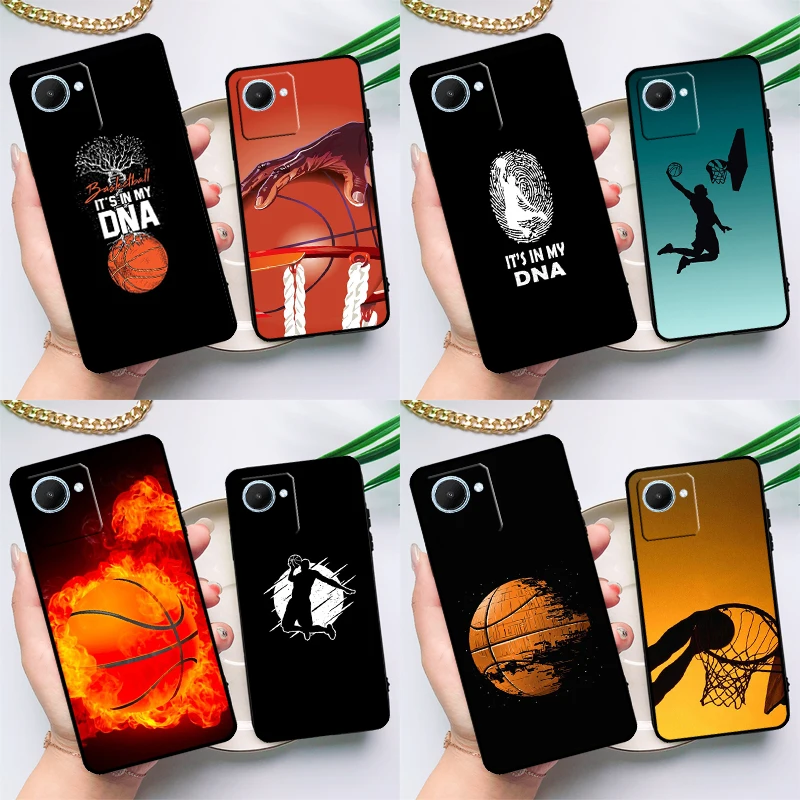 Basketbalový košík športový puzdro pre Realme C55 C33 C31 C35 C30 C11 C15 C25S C21Y GT NEO 5 3T 2T 8 9 10 11 Pro Plus