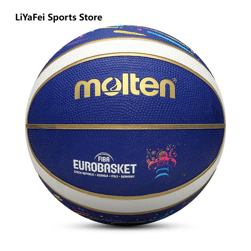 Basketbaly Moltena veľkosti 7 Mužské basketbaly 2022 Oficiálne loptičky Európskej ligy Pamätné vonkajšie vnútorné dospelé dospelé darčeky bez darčekov