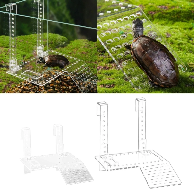 Basking platforma plávajúce ostrov Aquariums Island Climbings Ladder Aquariums Adsess Decotion