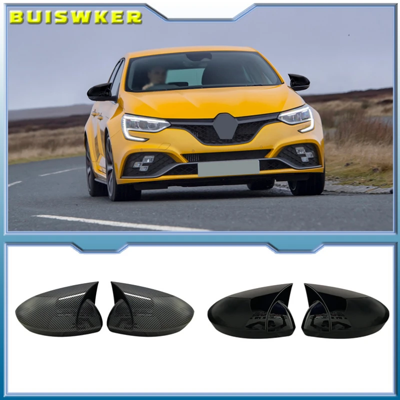 BAT Design Mirror Cover pre Megane 4 IV Renault 2016-2021 Automobilové doplnky klavír Black Tuning Auto Sport Bat Design RS Side