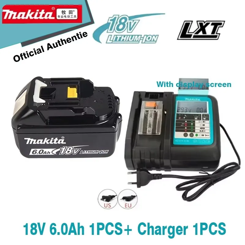 Batería de Herramenta Eléctrica Japonesa Makita, 18v, 6,0 Ah, DDF487, DGA404, DTW700, DHP487, Reemplazo de Batería de Carga LED LED
