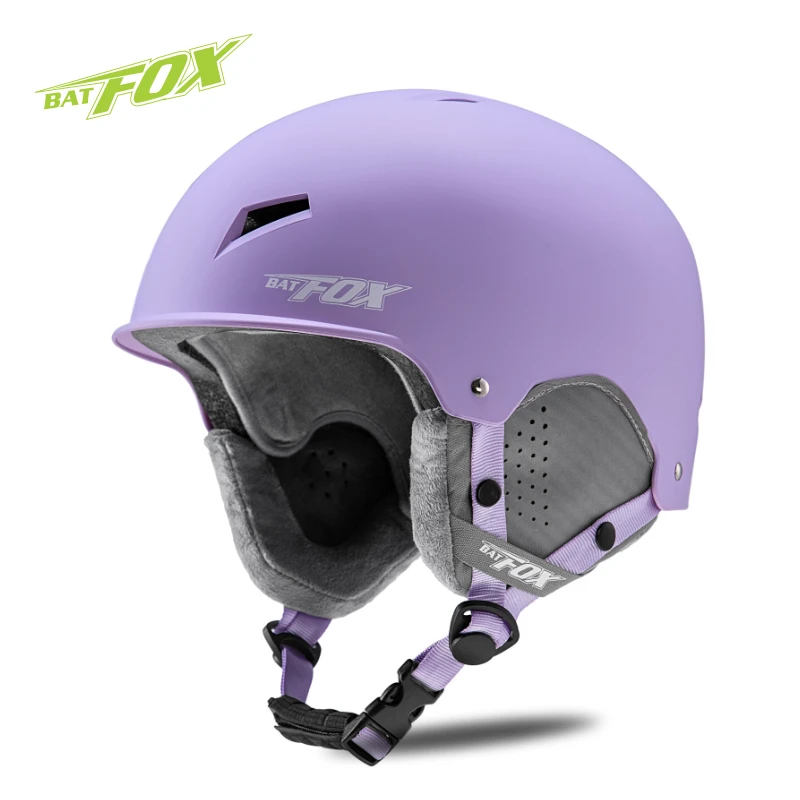 Batfox Casque lyžiarska lyžiarska prilba bezpečná upravte snehové prilby PC Shell Zhustotená EP Foam CE Zimné lyžiarske prilby dospelých Dámske deti