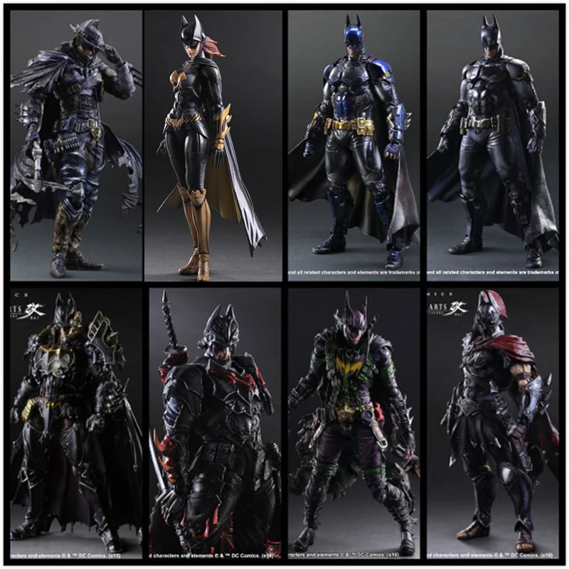 Batman Series DC Akčná figúrka Arkham Joker Batman Catwoman Model Batwoman Socha stolové ozdoby Zbierka darčeky