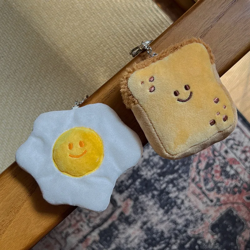 Batoh chleba a vajec Figur batoh prívesok Keychain Kreatívna vynikajúca nádherná darček Kawaii Brithday pre najlepšieho priateľa alebo deti