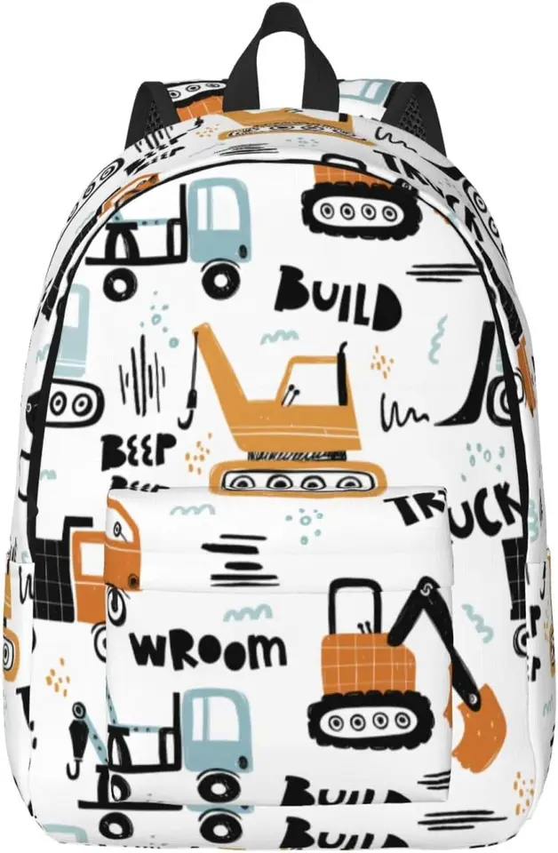 Batoh ležérny ľahký kreslený nákladný automobil prenosný batoh mužov Dámske cestovné taška na vonkajšie plátno Daypack