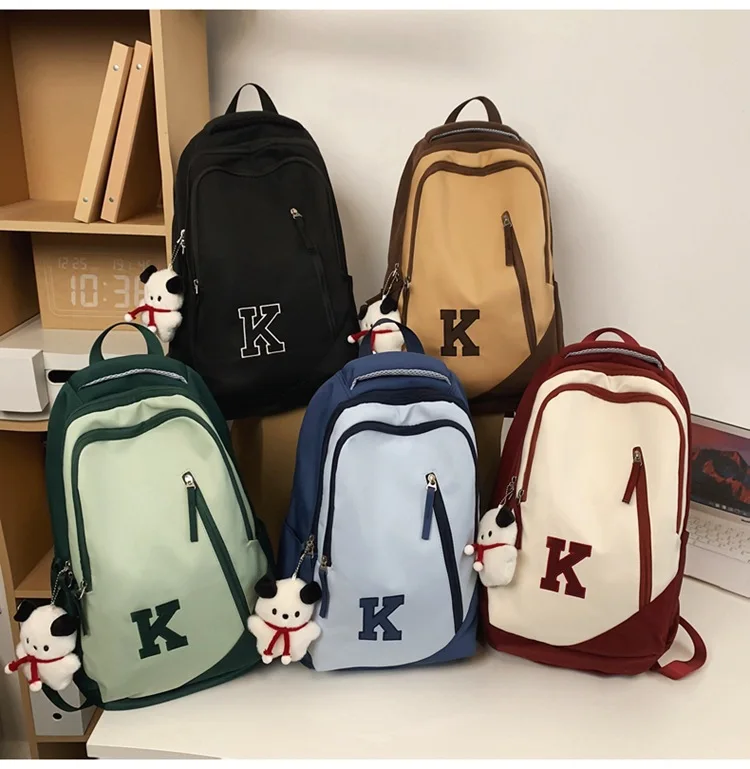 Batoh späť do školy, ktorá znižuje hmotnosť vodotesné mužské batohy University Girls Bag Bag Junior High Students Schoolbags Dámske