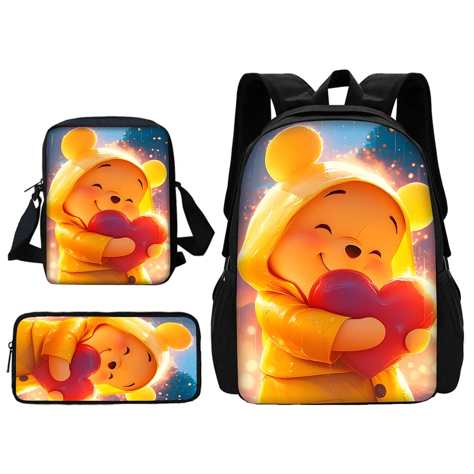 Batoh Winnie the Pú Tigger Child School s taškami na ceruzku s ramenami Školské tašky pre chlapcov