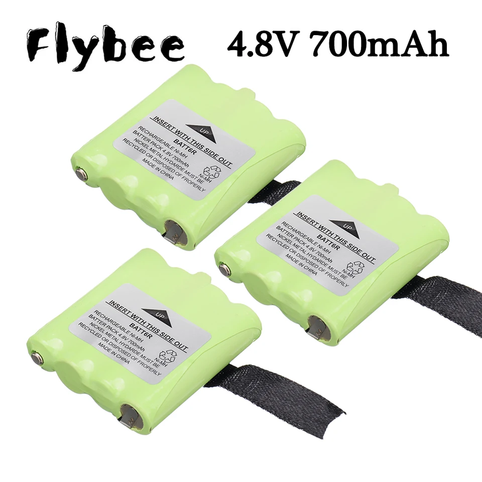 BATT6R 4,8V 700MAH NI-MH BATT6R BATT-6R Nabíjateľná batéria pre MIDLAND LXT-276 LXT-320 LXT-420 LXT Series 2 Way Radios Battery