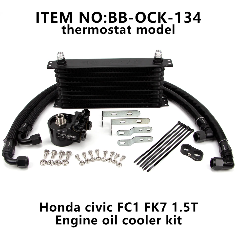 BattleBee Thermostat Model Model Motor Oil Cooler Kit pre Honda Civic FC1 FK7 1,5T BB-ECK-134