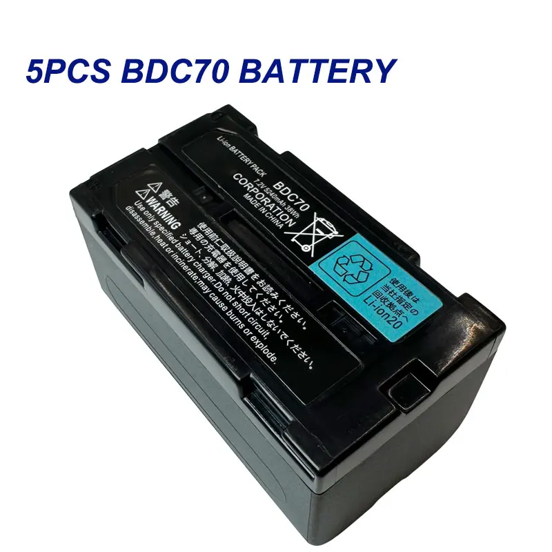 Batéria 5ks BDC70 pre Sokkia CX/RX-350 OS/ES pre najvyššiu celkovú stanicu 7,2 V 5240 mAh Nabíjateľná li-iónová batéria