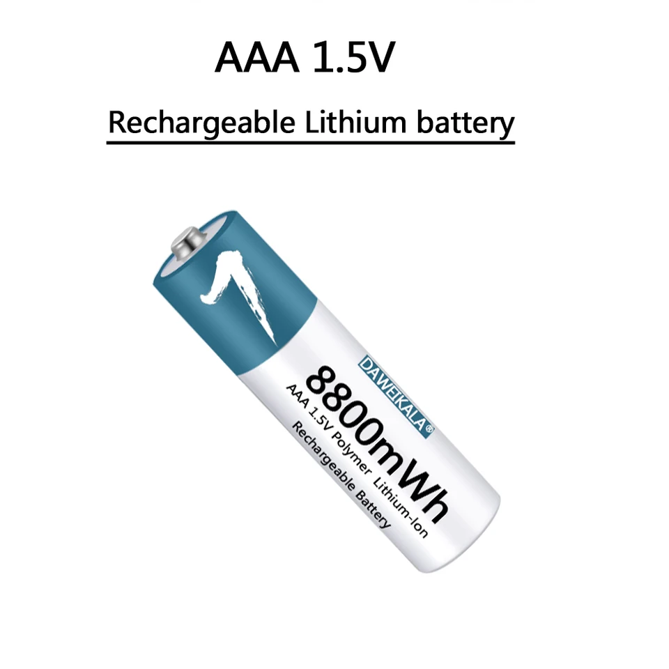 Batéria AAA 1,5 V Nabíjateľná polymérna lítium-iónová batéria 8800MWh AAA batéria pre diaľkovú ovládaciu myš Malú elektrickú hračku ventilátora