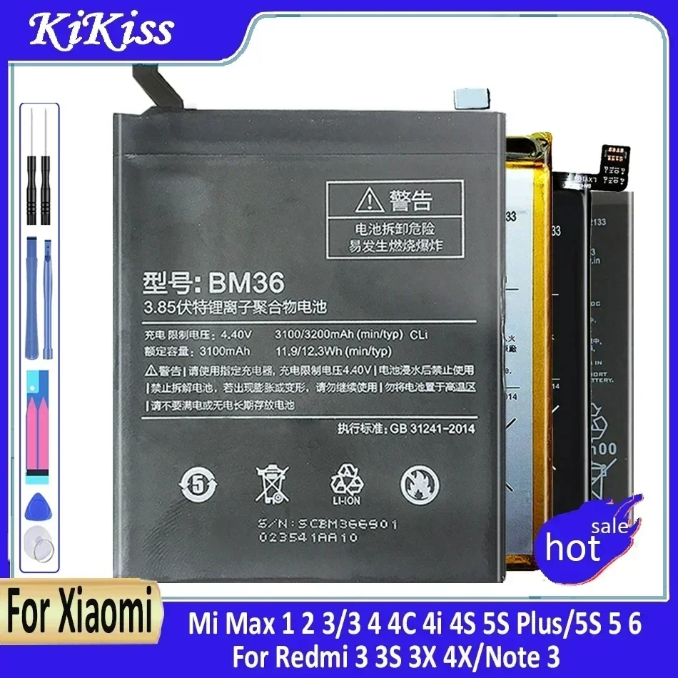 Batéria BM22 BM31 BM32 BM33 BM34 BM35 BM36 BM37 BM38 BM39 BM46 BM47 BM48 pre Xiaomi Redmi Mi 5 4i 3 4 Poznámka Pro 4C 5C 4S 6 4x 3S