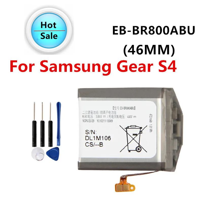 Batéria EB-BR800ABU pre Galaxy Buds Live EP-QR180 SM-R180 Gear S4 SM-R800 R805 R805W R805U R805N R805F 46 mm 472 mAh