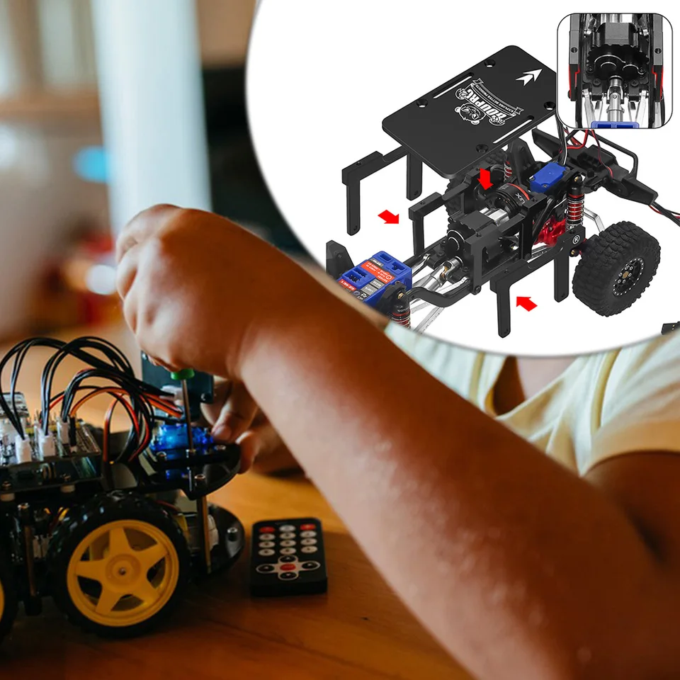 Batéria ESC prijímača Tray CNC hliník s kravatovým popruhom pre Trx4m 1/18 RC CAR TAMPLAY